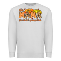 Dove Grey this mama loves her pumpkins Premium Sweatshirt - MaliasSmallBusiness