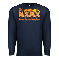 Navy this mama loves her pumpkins Premium Sweatshirt - MaliasSmallBusiness