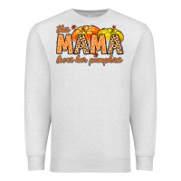 Oatmeal Heather this mama loves her pumpkins Premium Sweatshirt - MaliasSmallBusiness