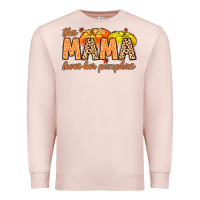 Pale Pink this mama loves her pumpkins Premium Sweatshirt - MaliasSmallBusiness