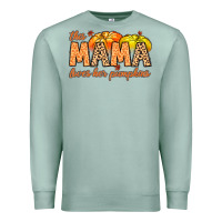Seafoam this mama loves her pumpkins Premium Sweatshirt - MaliasSmallBusiness