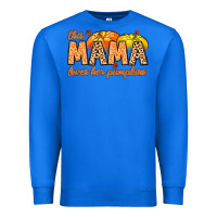 True Royal this mama loves her pumpkins Premium Sweatshirt - MaliasSmallBusiness
