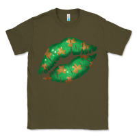 Army Green St. Patrick's Day Lip Classic Tee - Jasminsmagicworld