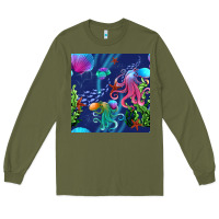 Army Green undersea Long Sleeve Tee - BundleAndBundleShop