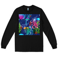 Black undersea Long Sleeve Tee - BundleAndBundleShop