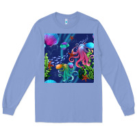 Colony Blue undersea Long Sleeve Tee - BundleAndBundleShop