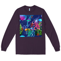 Plum undersea Long Sleeve Tee - BundleAndBundleShop
