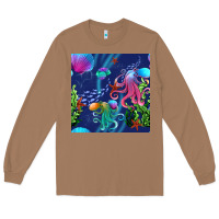 Toasted Coconut undersea Long Sleeve Tee - BundleAndBundleShop