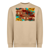 Mushroom aztec and leopard background Heavyweight Sweatshirt - HRA Design Shop