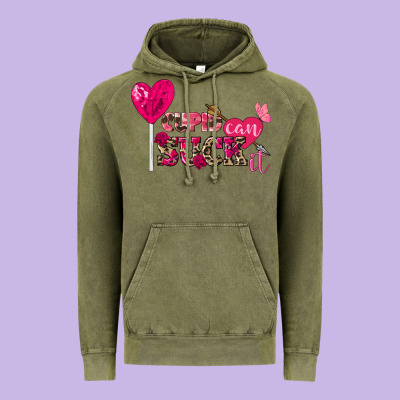 Cupid Can Suck It Valentine's Day Vintage Hoodie Designed By Fadigitalartstudio