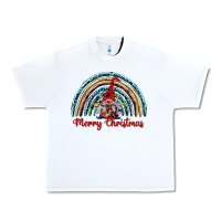 White merry christmas gnomes   rainbow Urban Heavy Tee - BarkalooDesign