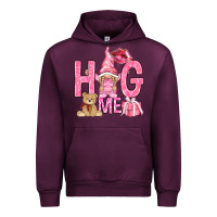 Mauve Wine hug me with gnome hjf Urban Hoodie - HowdyJamesFarm