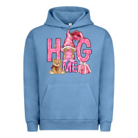 Pigment Pebble Blue hug me with gnome hjf Urban Hoodie - HowdyJamesFarm