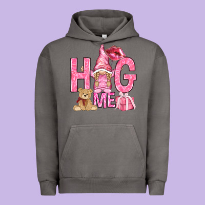 Hug Me With Gnome Hjf Urban Hoodie Designed By Howdyjamesfarm