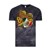 Cloud Black mexico heart and sunflower Vintage Tee - HRA Design Shop