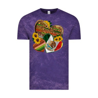Cloud Purple mexico heart and sunflower Vintage Tee - HRA Design Shop