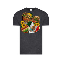 Vintage Black mexico heart and sunflower Vintage Tee - HRA Design Shop