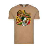 Vintage Coffee mexico heart and sunflower Vintage Tee - HRA Design Shop