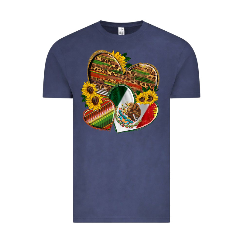 Mexico Heart And Sunflower Vintage Tee by HRA Design Shop | Teevron