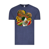 Vintage Denim mexico heart and sunflower Vintage Tee - HRA Design Shop