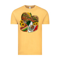 Vintage Mustard mexico heart and sunflower Vintage Tee - HRA Design Shop