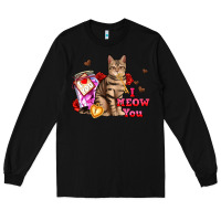 Black i meow you Long Sleeve Tee - AdoDesignShop
