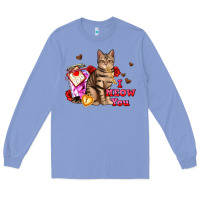 Colony Blue i meow you Long Sleeve Tee - AdoDesignShop
