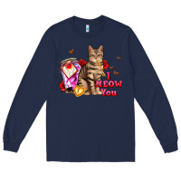 Navy i meow you Long Sleeve Tee - AdoDesignShop
