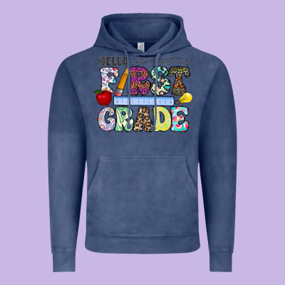 Hellofirstgrade Vintage Hoodie Designed By Cowhidedigitalart