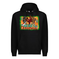 Black merry christmas cactus Premium Hoodie - Jasminsmagicworld