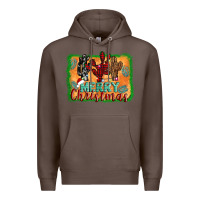 Coffee merry christmas cactus Premium Hoodie - Jasminsmagicworld