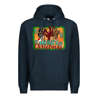 Navy merry christmas cactus Premium Hoodie - Jasminsmagicworld