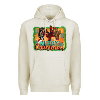 Oatmeal Heather merry christmas cactus Premium Hoodie - Jasminsmagicworld