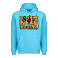 Ocean Blue merry christmas cactus Premium Hoodie - Jasminsmagicworld