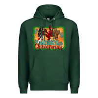 Sports Green merry christmas cactus Premium Hoodie - Jasminsmagicworld