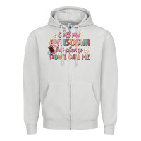Dove Grey call me antisocial but please don't call me Zipper Hoodie - MaliasSmallBusiness