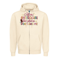 Sandshell call me antisocial but please don't call me Zipper Hoodie - MaliasSmallBusiness