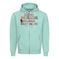 Seafoam call me antisocial but please don't call me Zipper Hoodie - MaliasSmallBusiness