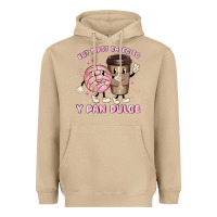 Mushroom but first cafecito y pan dulce Heavyweight Hoodie - MaliasSmallBusiness