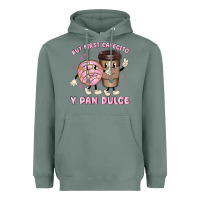 Sage but first cafecito y pan dulce Heavyweight Hoodie - MaliasSmallBusiness