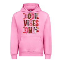 Fuchsia Pink Good vibes only Valentine's Day Urban Hoodie - HowdyJamesFarm