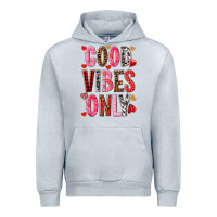 Heather Grey Good vibes only Valentine's Day Urban Hoodie - HowdyJamesFarm