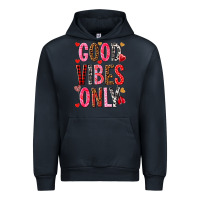 Navy Good vibes only Valentine's Day Urban Hoodie - HowdyJamesFarm