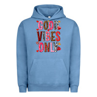 Pigment Pebble Blue Good vibes only Valentine's Day Urban Hoodie - HowdyJamesFarm