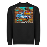 Black western  american truck sunflowers  mousepad Heavyweight Sweatshirt - HRA Design Shop