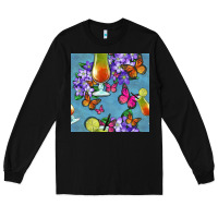 Black butterfly cocktail Long Sleeve Tee - BundleAndBundleShop