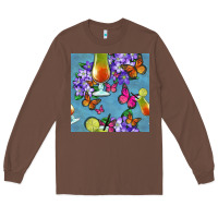 Chestnut butterfly cocktail Long Sleeve Tee - BundleAndBundleShop
