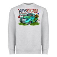 Heather Grey american honey Heavyweight Sweatshirt - CowhideDigitalArt