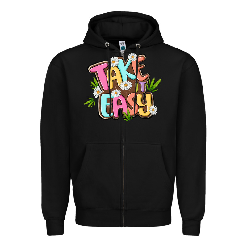 Take It Easy Zipper Hoodie by MaliasSmallBusiness | Teevron