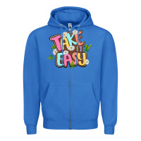 True Royal take it easy Zipper Hoodie - MaliasSmallBusiness